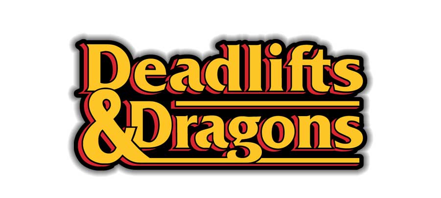 Deadlifts and Dragons Text - Sticker