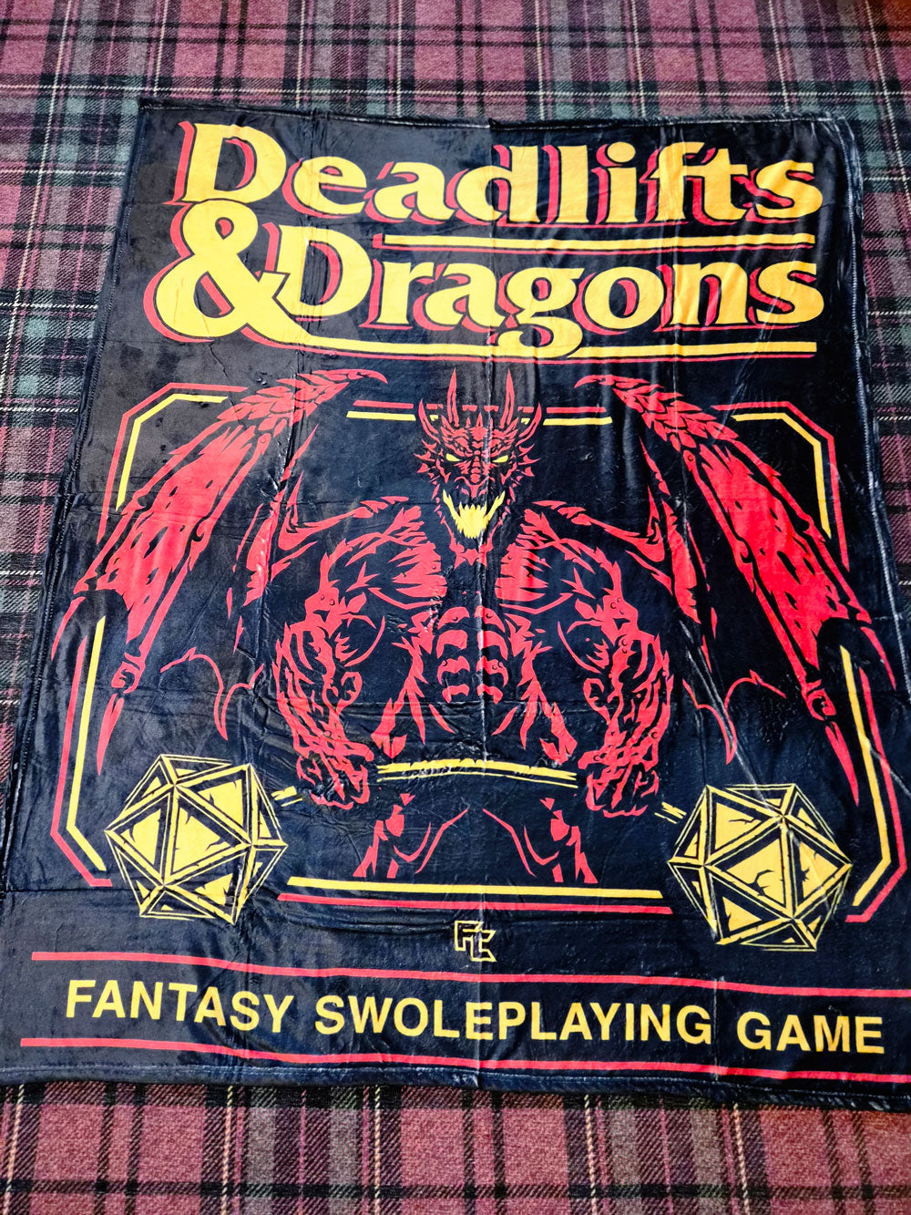 DnD Deadlifts & Dragons Blanket