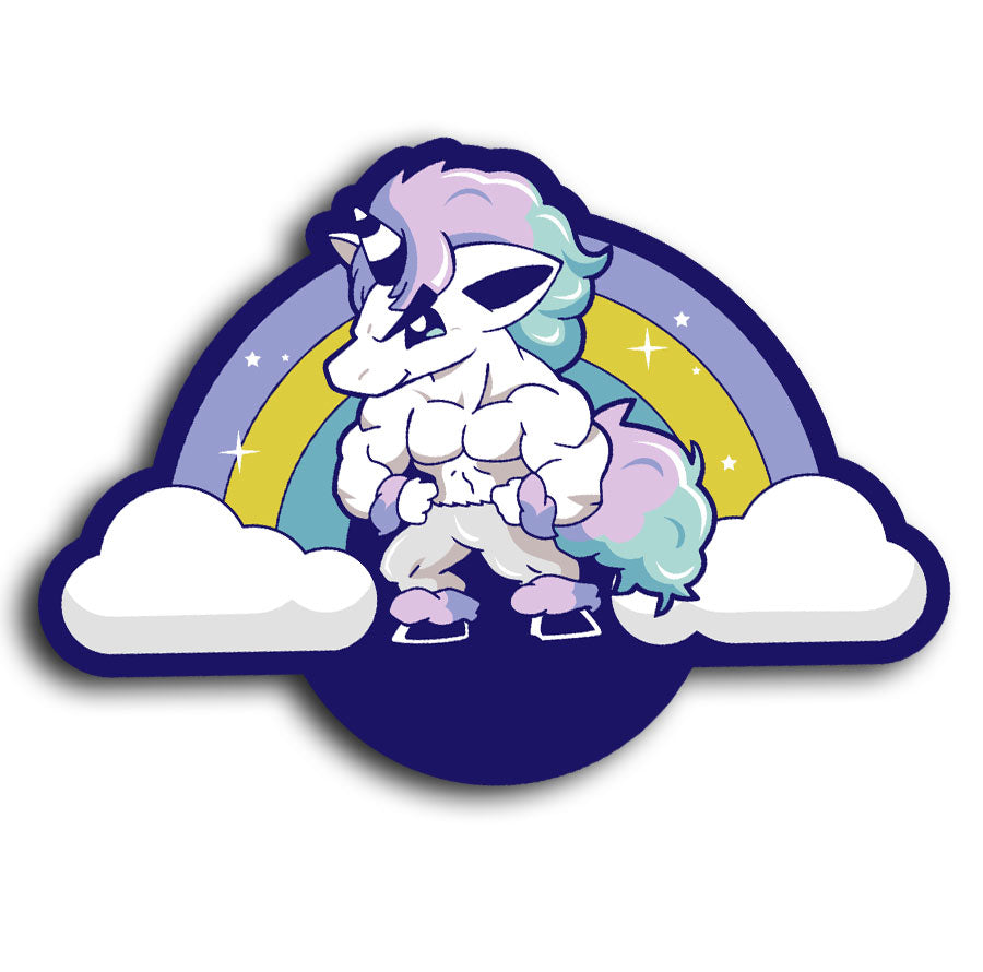 Buff Unicorn - Vinyl Sticker