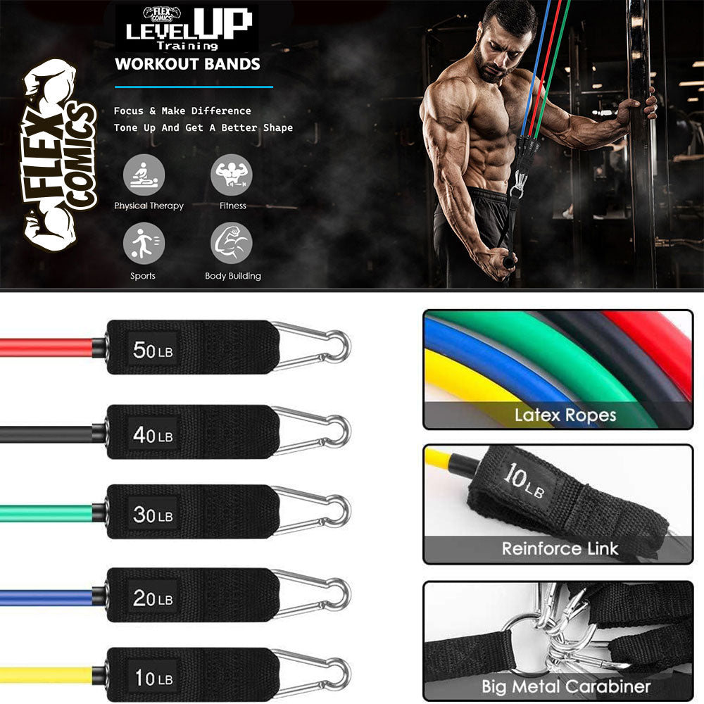 Ultimate Resistance Band Set – Stackable 150lb Power Pack (FREE SHIPPING)