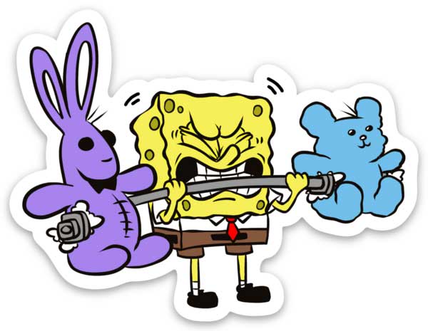 SwoleBob Square Pants- Sticker