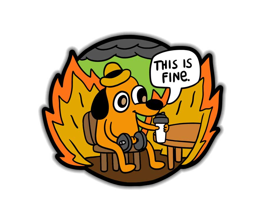 This Is Fine - Sticker