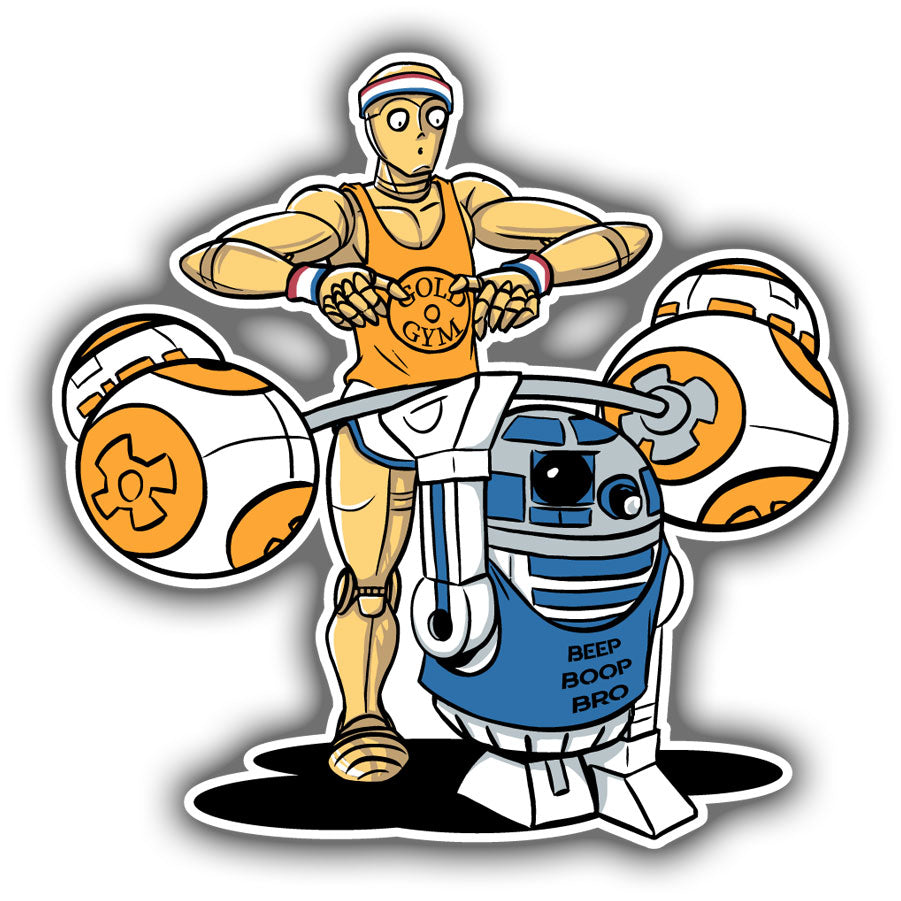 Old School Droids - Sticker