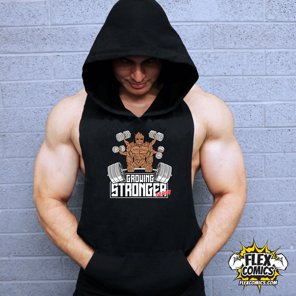 Muscle shirt hoodie hot sale