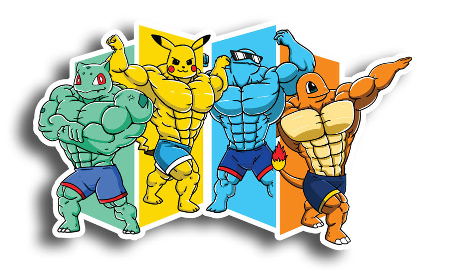 Bulkemon Bulkemon Pose Down - Sticker
