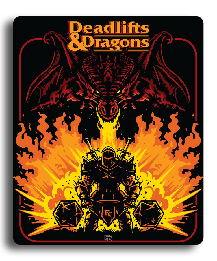 Warrior Edition Deadlifts and Dragons - Sticker