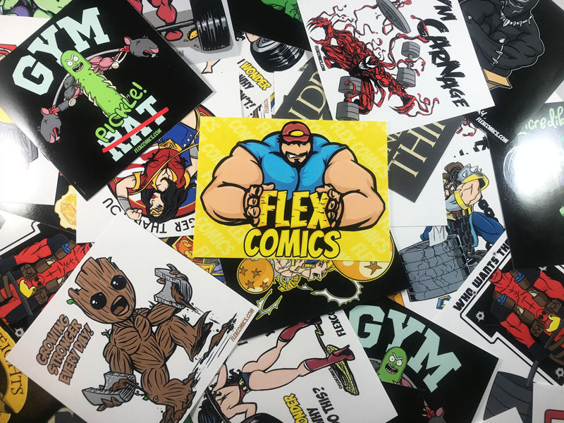 🎁 Flex Comics Mystery Sticker 6-Pack