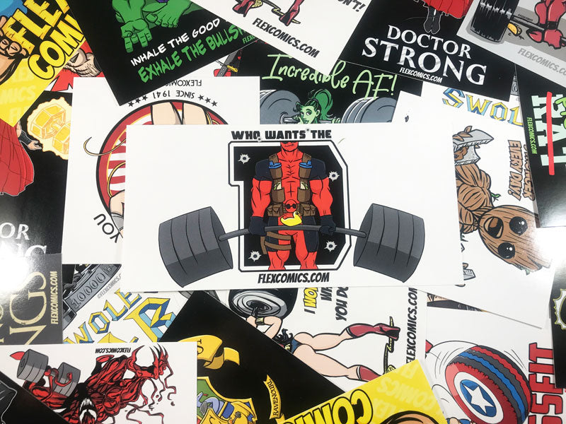 🎁 Flex Comics Mystery Sticker 6-Pack