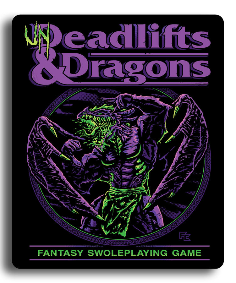 UnDeadlifts and Dragons - Sticker