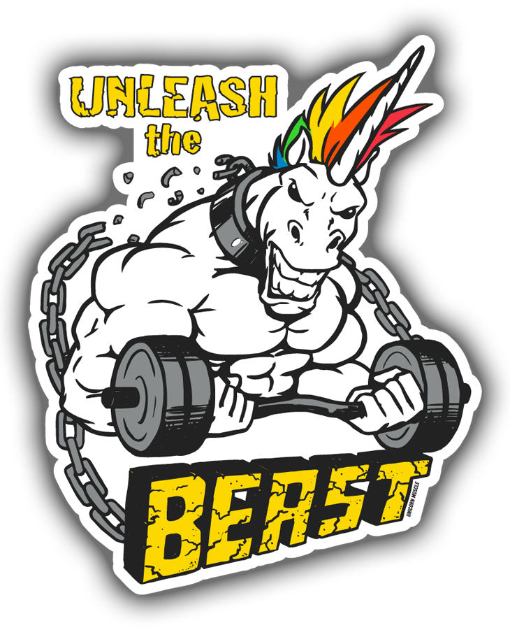 Unleash The Beast Unicorn - Sticker