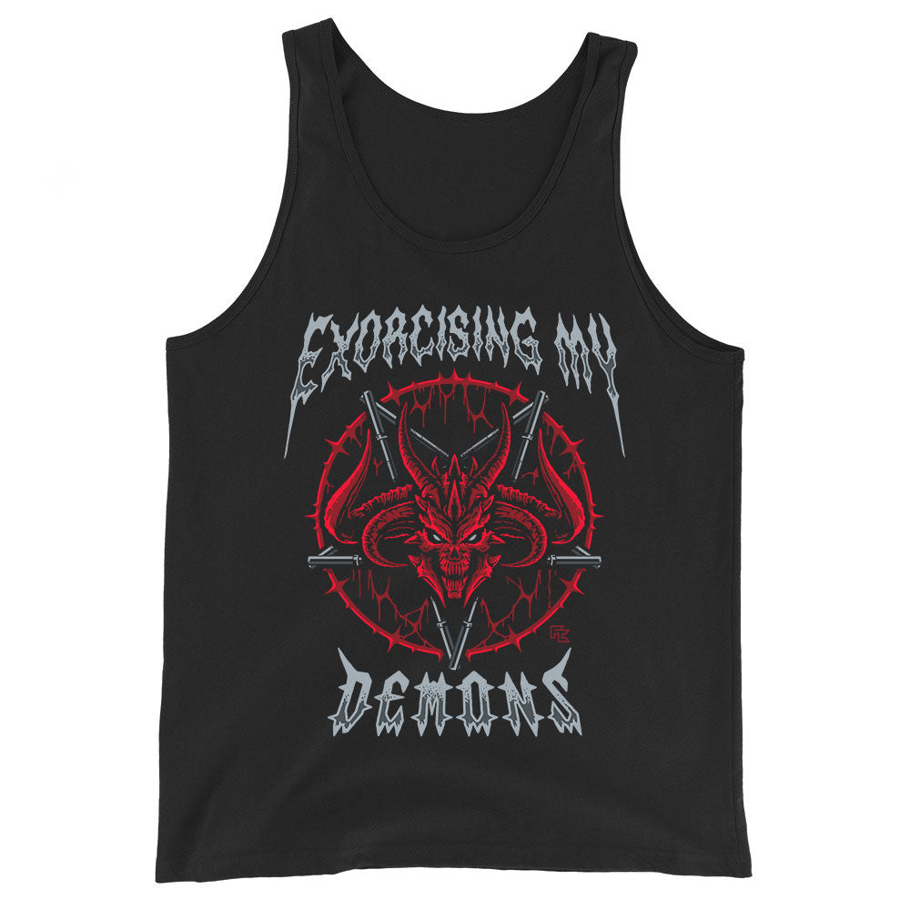 Esercizio i tuoi demoni divertente palestra satanico gotico diavolo allenamento Maglia a Manica Esercizio i tuoi demoni divertente palestra satanico gotico diavolo allenamento Maglia a Manica